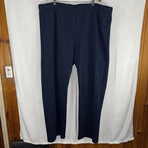 Xersion Fleece Sweatpants Men's 4XL Loose‎ Fit Open Bottom Navy Blue 50x33 NWT